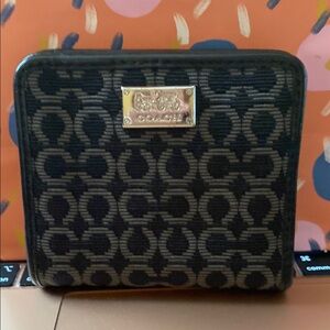 Coach Black and Gold Signature Wallet